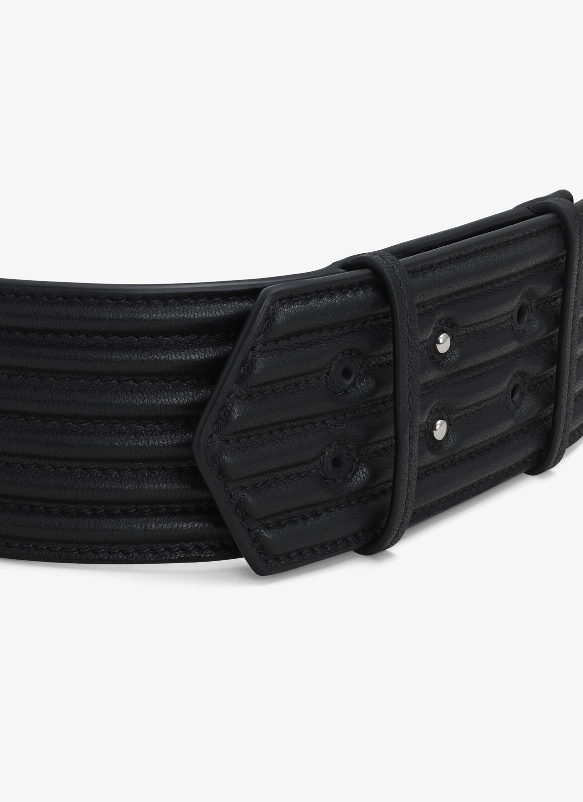 PADDED BELT IN CALFSKIN ALAÏA BLACK PADDED BELT IN CALFSKIN
